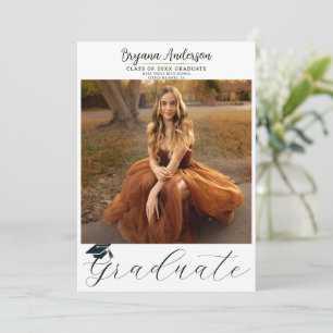 Convite Capa de Formatura de Foto Tendência de Graduado Mo