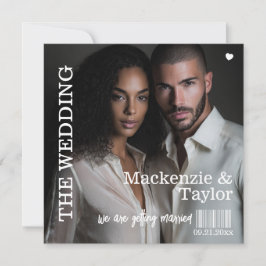 Convite Capa de Foto de Disco de Vinil Retrô para Casament