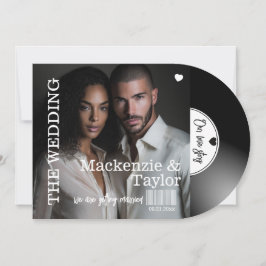 Convite Capa de Foto de Disco de Vinil Retrô para Casament