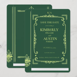 Convite Capa de Livro Antigo | Tema de Livro para Save the