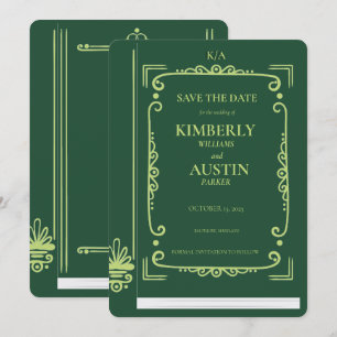 Convite Capa de Livro Antigo   Tema de Livro Salvar a Data