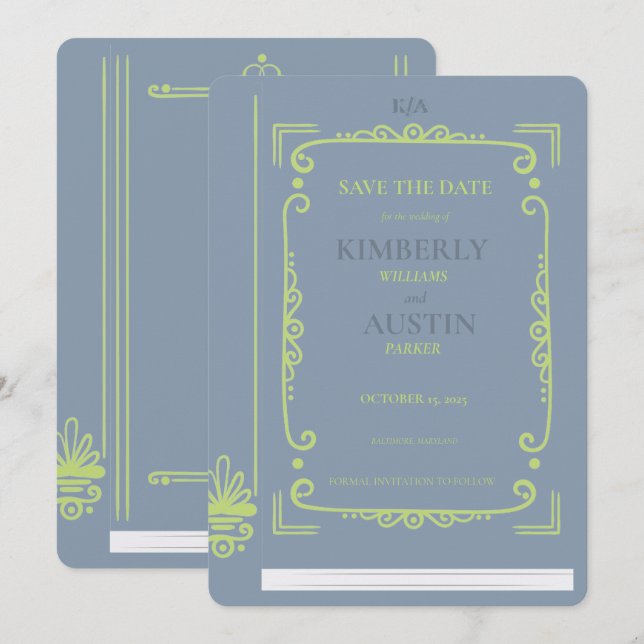 Convite Capa de Livro Antigo | Tema Livro Reserva de Data (Frente/Verso)