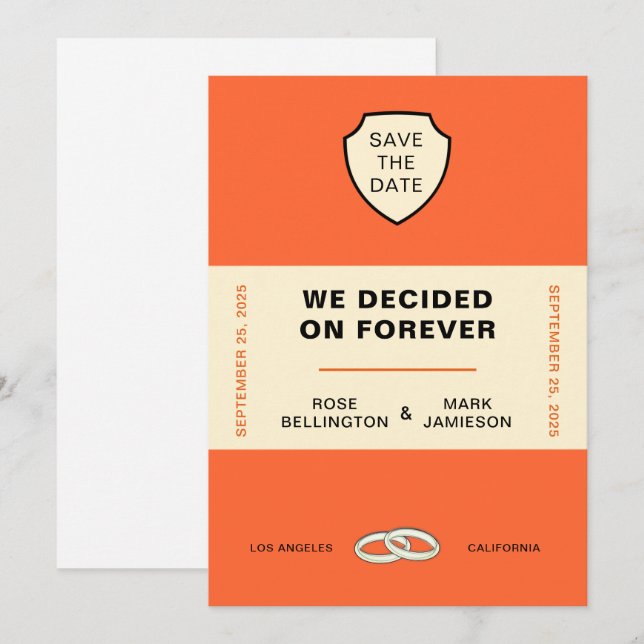 CONVITE CAPA DE LIVRO "NÓS DECIDIMOS PARA SEMPRE" SAVE THE (Frente/Verso)