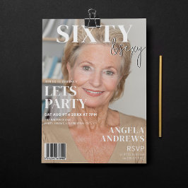 Convite Capa de Revista da Moda | Festa de Aniversário de