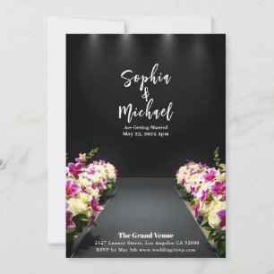 Convite Capa de Revista de Casamento Floral