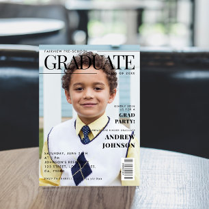 Convite Capa de Revista de Formatura da Pré-Escola