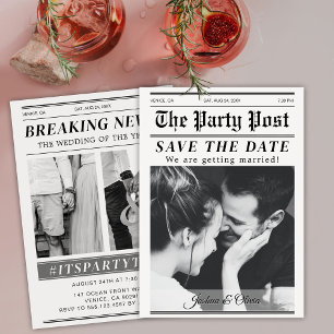 Convite Capa de Revista de Jornal Personalizada de Salve a