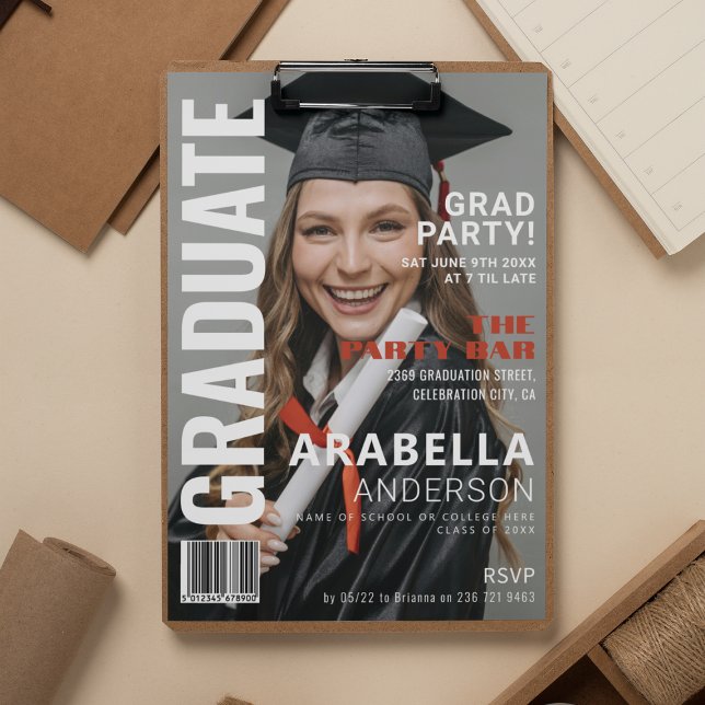 Convite Capa de Revista Divertida | Festa de Formatura (Criador carregado)