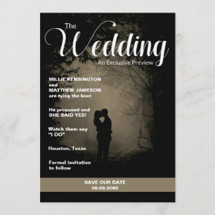 Convite Capa de Revista   Salve a Data do Casamento