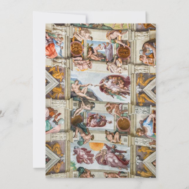 Convite Capela Sistina Michelangelo - Vaticano, Roma, Itál (Frente)