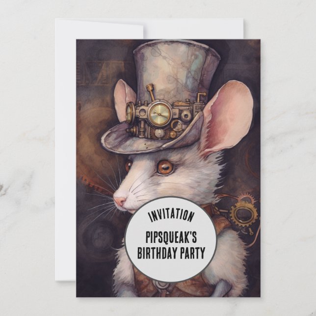 Convite Capitão do Rato de Vapor  (Frente)