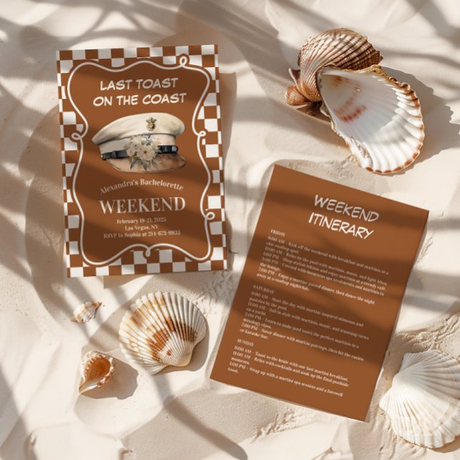 Convite Capitão Hat Bachelorette náutico (Criador carregado)