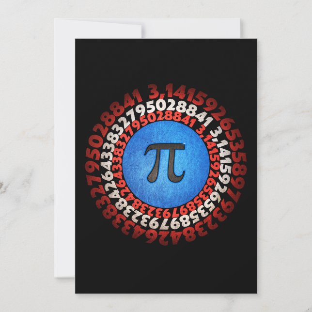 Convite Capitão Pi Super-Herói Escudo Nerdy Math Pi Day    (Frente)