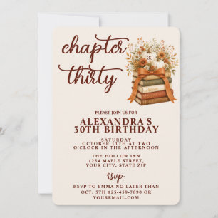 Convite Capítulo 30 Outono Abóbora Livresca Aniversário de