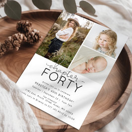 Convite Capítulo 40 Colagem de Fotos Personalizadas para A
