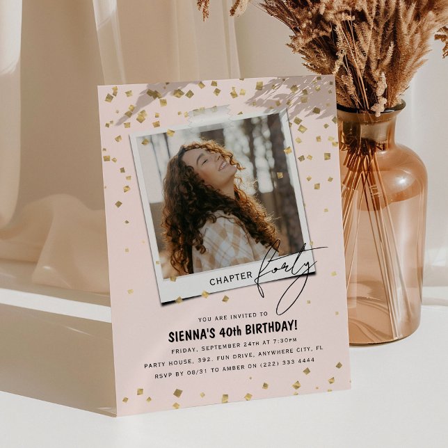 Convite Capítulo 40 Diversão do aniversário de 40 anos de  (Criador carregado)