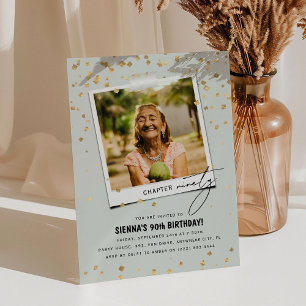 Convite Capítulo 90º Diversão do 90 de Foto Moderno Aniver