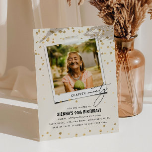 Convite Capítulo 90º Diversão do 90 de Foto Moderno Aniver