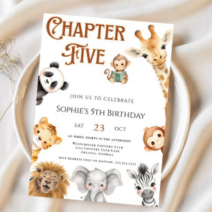 Convite Capítulo Dois Storybook Jungle Safari 5 Birday