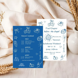 Convite Capítulo final antes da bachelorette do livro de c