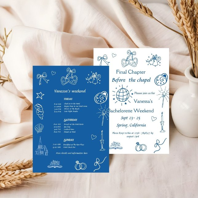 Convite Capítulo final antes da bachelorette do livro de c (Criador carregado)
