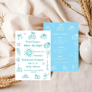 Convite Capítulo final antes da bachelorette do livro de c