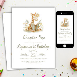 Convite Capítulo Um Partido primeiro aniversario de Livro