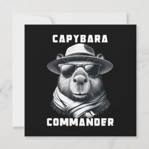 Convite Capivara Com Óculos De Sol Capy Comandante