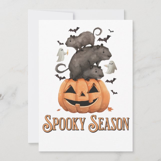 Convite Capivara de Halloween (Frente)