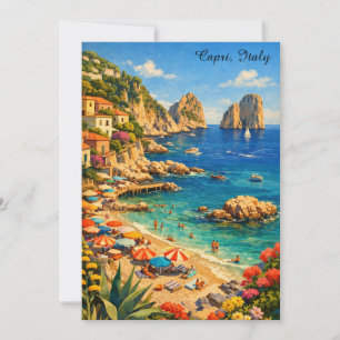 Convite Capri Itália Praia Vintage Marina Piccola