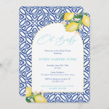 Capri Lemons Teto Oh Baby Theme Chá de fraldas