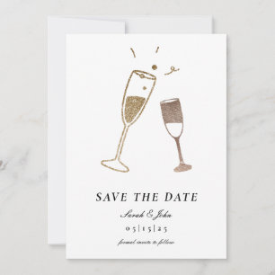 Convite Caprichoso Champagne Salve a Data