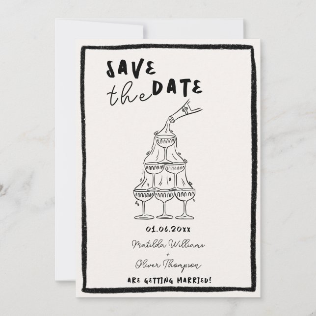 Convite Caprichoso de Save The Date (Frente)