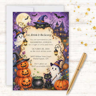Convite Caprichoso para Festa de Halloween