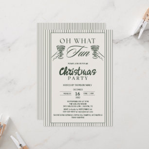 Convite Caprichoso Que Diversão Coquetel Festa de Natal