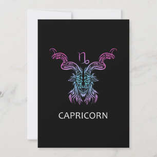 Convite Capricórnio - Sinal Zodiac - Design Aniversário Pr
