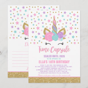 Convite Cápsula Horária De Catálogo De Aniversário Do 