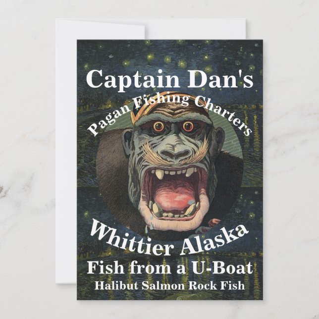 Convite Captain Dan's Pagan Fishing Charters Whittier AK (Frente)