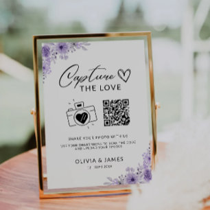 Convite Capturar O Sinal De Código Qr De Amor, Roxo