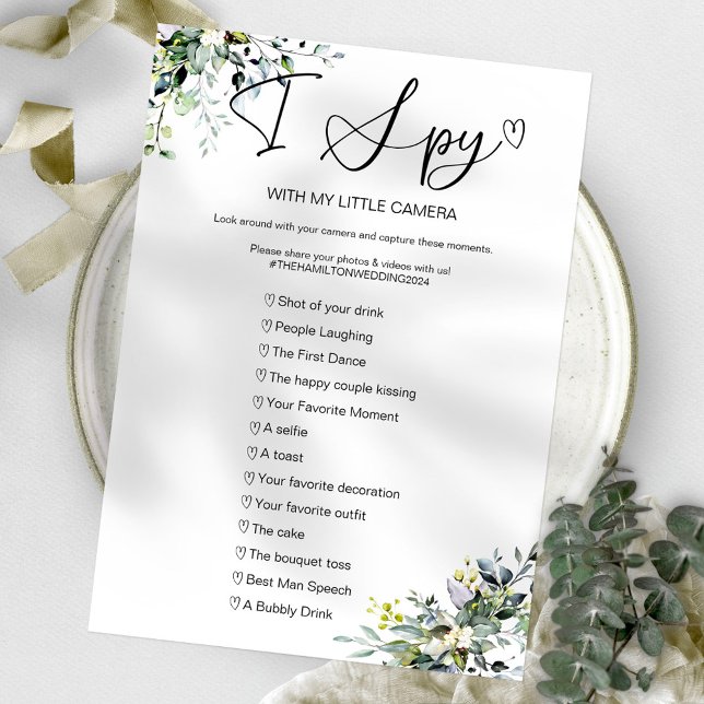 Convite Capture O Amor Jogo de Casamento I Spy (Criador carregado)