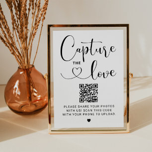 Convite Capture o Sinal de Casamento de Script de Coração 