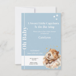 Convite Capybara Baby Shower Invitation • Oh Baby