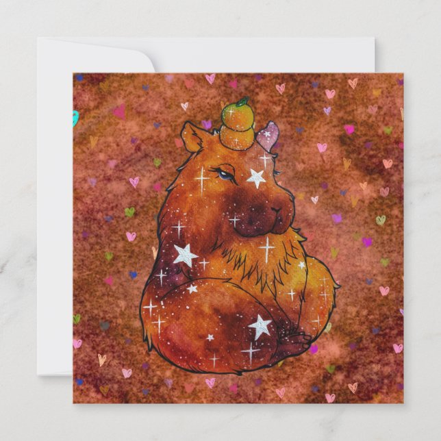 Convite Capybara chamada Dream (Frente)