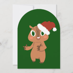 Convite capybara santa claus
