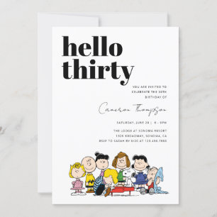 Convite Caracteres amendoins - aniversário de 30 anos