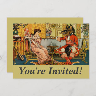 Convite Caracteres de Contorno de Fada Clássica da Besta