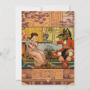 Convite Caracteres de Contorno de Fada Clássica da Besta