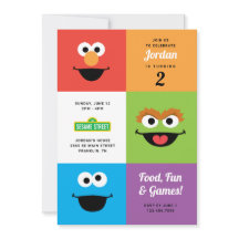 Caracteres de Rua Sésamo | Colorblock Aniversário