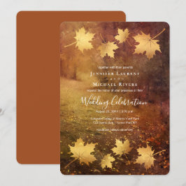 Convite caramelo de outono deixa casamento russo