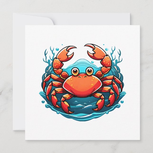 Convite caranguejo-engraçado (Frente)